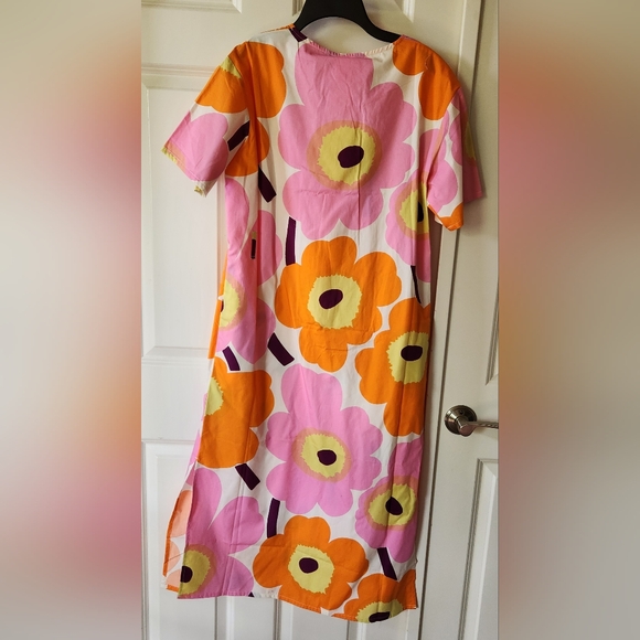 NWT Marimekko Kemut Unikko Poplin Midi Dress Size 34 - Picture 5 of 10